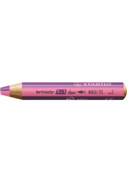 Kredka Woody 3w1 Duo różowy/lila (5szt)