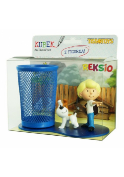 Przybornik biurkowy 2 figurki Chłopiec i Reksio
