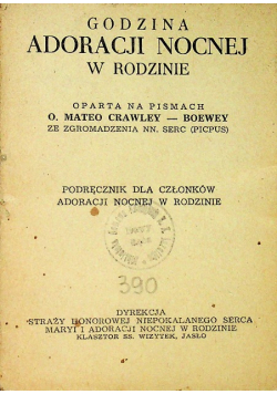 Godzina adoracji nocnej w rodzinie 1948 r.