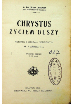 Chrystus życiem duszy 1923 r.