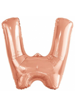 Balon foliowy litera W różowe złoto 79x86cm