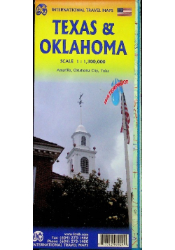 Texas & Oklahoma Travel Reference Map 1 1 300 000