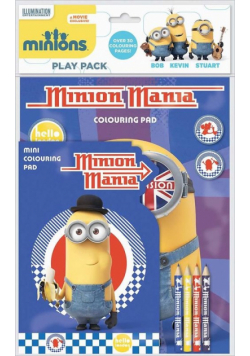 Kolorowanki z kredkami. Minionki