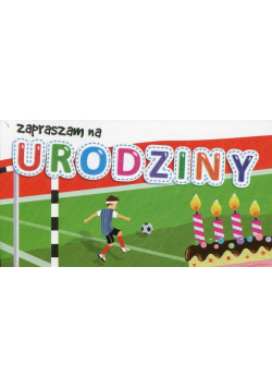 Zaproszenia urodzinowe Piłkarz 5 sztuk