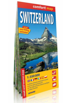 Switzerland laminowana mapa samochodowo-turystyczna 1:350 000