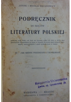 Podręcznik do dziejów literatury Polskiej