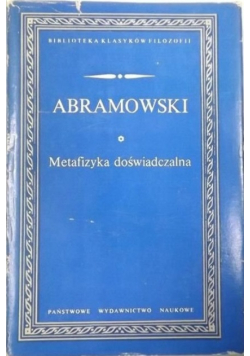 Abramowski Metafizyka doświadczalna