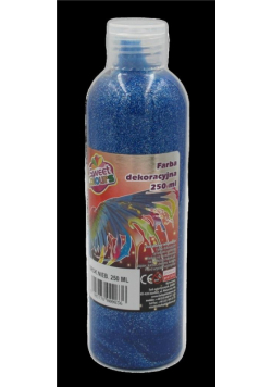 Farba dekoracyjna brokatowa niebieska 250ml