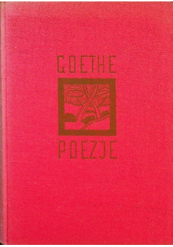 Goethe poezje Tom I