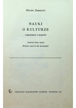 Nauki o kulturze