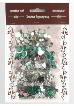 Zestaw kamyczków zielonych 35g