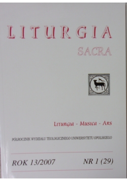 Liturgia sacra, rok13/2007,nr1(29)