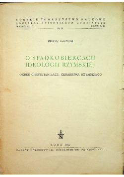 O spadkobiercach ideologii rzymskiej
