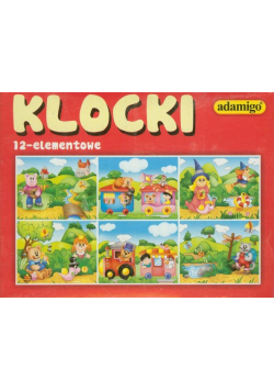 Klocki 12 elementowe bajkowe postacie