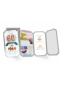 Karnet Urodziny 60 roczniki
