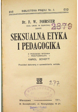 Seksualna etyka i pedagogika 1911 r.