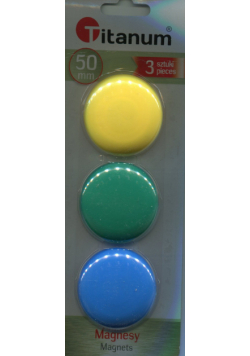Magnesy do tablic 50 mm 3 sztuki kolory gładkie