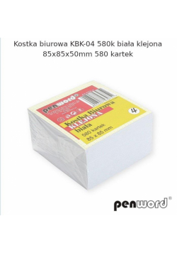 Kostka biurowa biała 85x85x50mm 580K