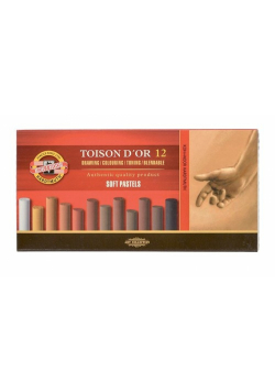 Pastele suche Toison D'Or 12 sztuk brązowe