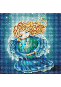 Diamentowa mozaika - Anioł Ziemi 40x40cm