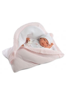 Lalka bobas Nica w różowym beciku 40cm
