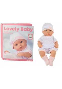 Lalka bobas w białej piżamce