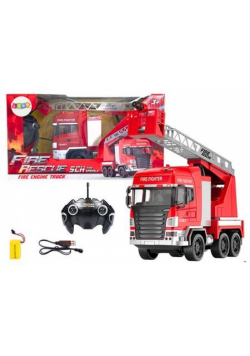 Wóz strażacki z wysięgnikiem R/C spray światła