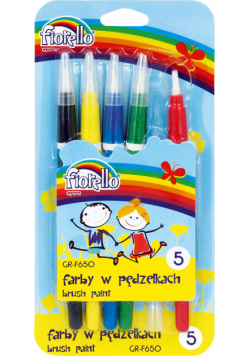 Farby w pędzelku Fiorello 5 kolorów