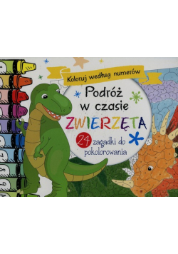 Podróż w czasie Zwierzęta Koloruj według numerów