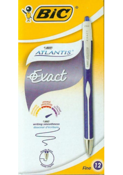 Długopis Atlantis Exact Niebieski Pudełko 12 sztuk