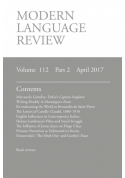 Modern Language Review (112