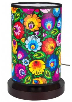 Lampa stojąca - średnia łowicka czarna FOLKSTAR