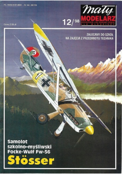 Mały modelarz Nr 12 / 98 Samolot szkolno - myśliwski Focke - Wulf Fw - 56 Stosser