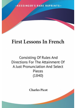 First Lessons In French