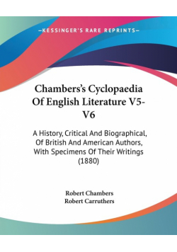 Chambers's Cyclopaedia Of English Literature V5-V6