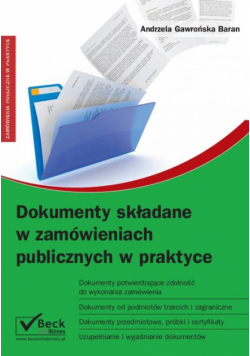 Dokumenty składane w zamówieniach publicznych w praktyce + płyta CD