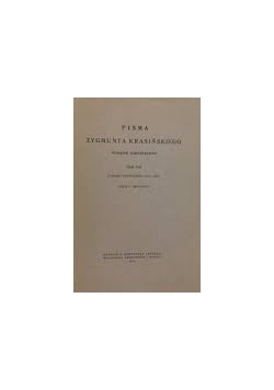 Pisma Zygmunta Krasińskiego, tom VIII, 1912r.