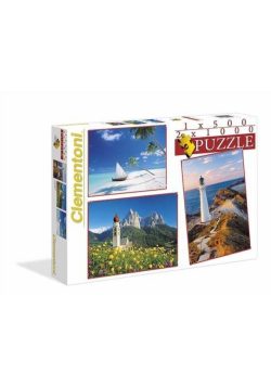 Puzzle Krajobrazy 500 + 2x1000