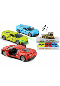 Auto sportowe metalowe ze światłem i dźwiękiem MIX