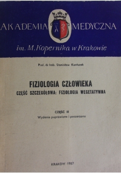 Filzjologia człowieka cześć szczegółowa :Fizjologia Wegetatywna,cz.III