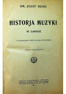 Historia muzyki w zarysie, 1921 r.