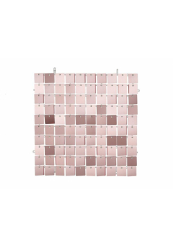 Panel cekinowy kwadraty różowe złoto 30x30cm