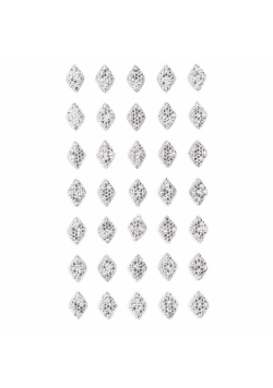Kryształki samoprzylepne diamenty 35szt