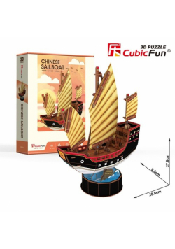 Puzzle 3D Żaglowiec Chinese Sailboat 62 elementy