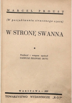 W stronę Swanna, 1937 r.