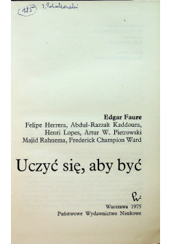 Uczyć się aby być