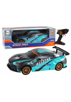 Auto sportowe R/C 1:10 turkusowo- czarne