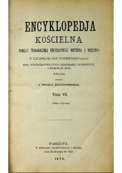 Encyklopedja Kościelna  Tom XVI  1885 r.