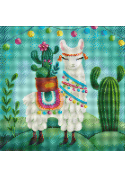 Diamentowa mozaika - Jolly Llama 40x40cm