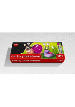 Farba plakatowa 20 ml 10 intensywnych kolorów